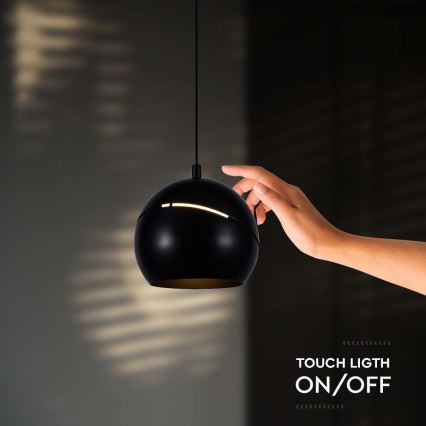 Светодиодная сенсорная подвесная люстра LED/8,5W/230V 3000K черный