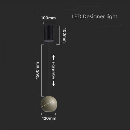 Светодиодная сенсорная подвесная люстра LED/8,5W/230V 3000K серый