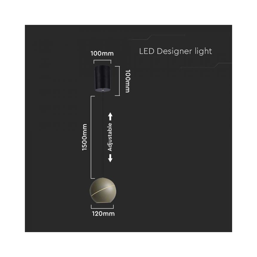 Светодиодная сенсорная подвесная люстра LED/8,5W/230V 3000K серый