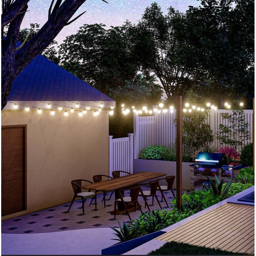 Светодиодная солнечная гирлянда 10xLED/0,5/4,5В 12 м 3000K IP44 1200 мАч + пульт дистанционного управления