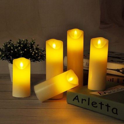 Светодиодная свеча LED/2xAA теплый белый 15 см