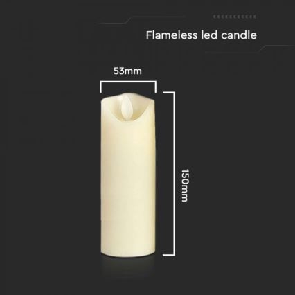 Светодиодная свеча LED/2xAA теплый белый 15 см