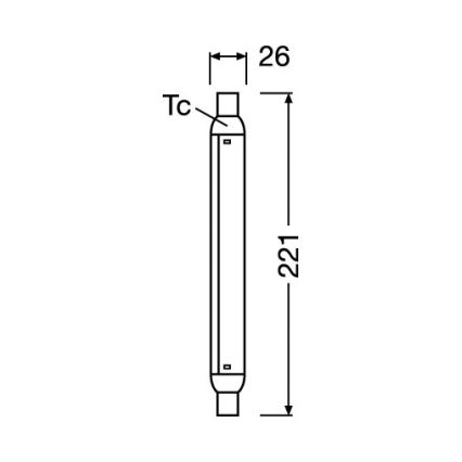 Светодиодная трубка LINE S15s/4W/230V 2700K - Osram