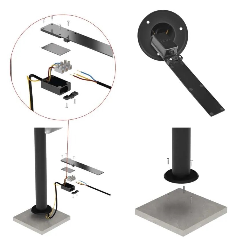 Светодиодная уличная гибкая лампа NIKA LED/12,5W/230V IP44 80 см