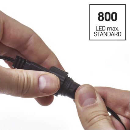 Светодиодная  уличная гирлянда 100xLED/15m IP44 холодный белый