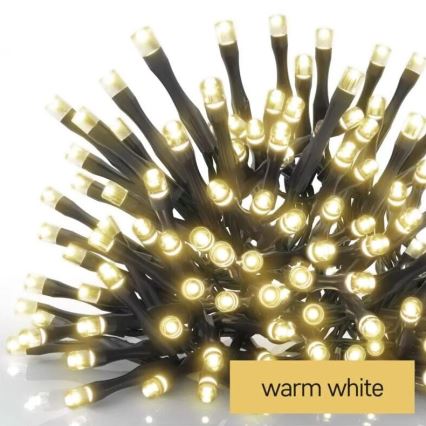 Светодиодная уличная гирлянда 100xLED/1x2m IP44 тёплый белый
