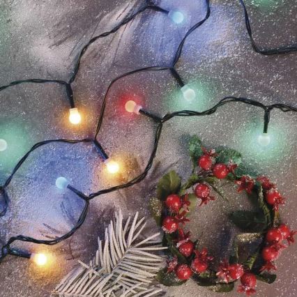 Светодиодная уличная гирлянда LED — 80 светодиодов, 8 режимов, длина 13 м, мультицвет, степень защиты IP44