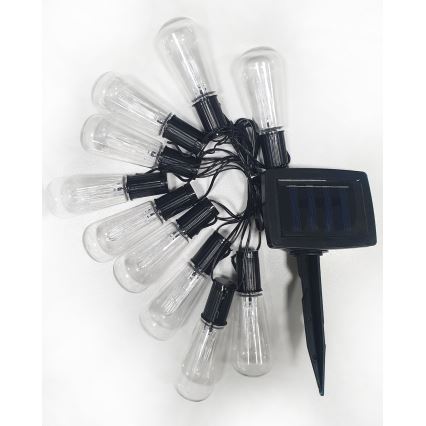 Светодиодная уличная гирлянда на солнечной батарее 10xLED/1,2V 300 mAh 2,2 м IP44