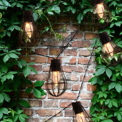 Светодиодная уличная гирлянда на солнечной батарее 10xLED/1,2V 300 mAh 3,8 м IP44