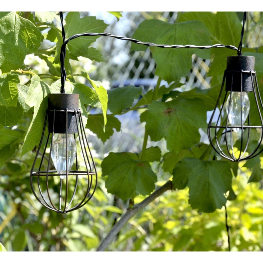 Светодиодная уличная гирлянда на солнечной батарее 10xLED/1,2V 300 mAh 3,8 м IP44