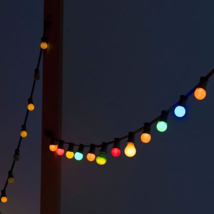 Светодиодная уличная гирлянда STRING RGB 10 м 20xLED/0,5W/230V IP44