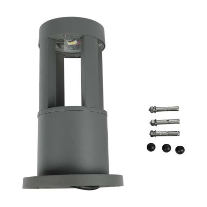 Светодиодная уличная лампа LED/10W/230V 25cm 6400K IP65 серая