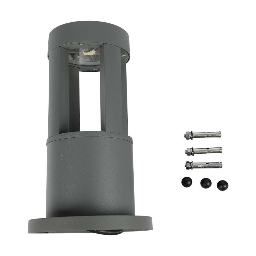 Светодиодная уличная лампа LED/10W/230V 25cm 6400K IP65 серая