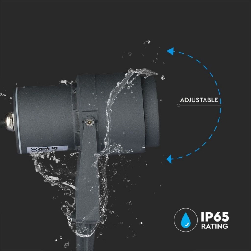 Светодиодная уличная лампа LED/12W/100-240V IP65 3000K серый