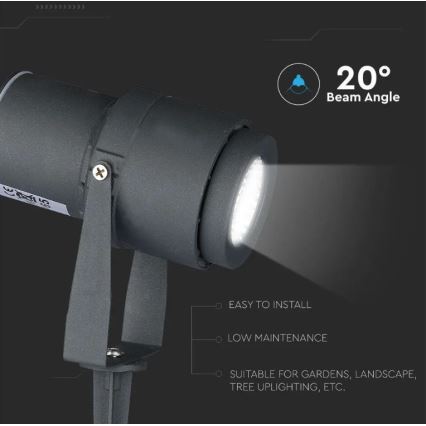 Светодиодная уличная лампа LED/12W/230V 4000K антрацит IP65