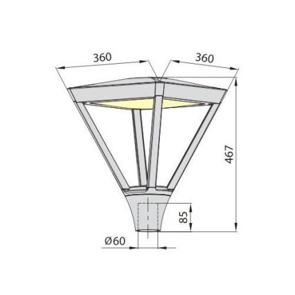 Светодиодная уличная лампа PARK PLUS LED/45W/230V 4000K