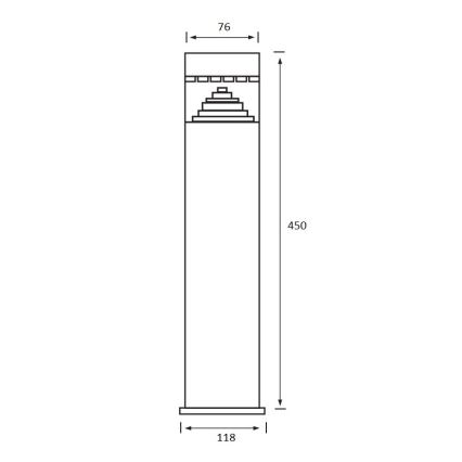 Светодиодная уличная лампа SALIX 1xLED/6W/230V IP44