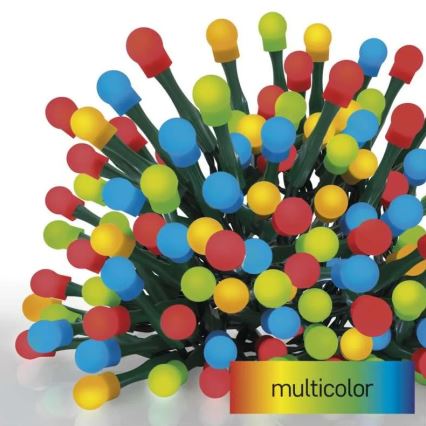 Светодиодная уличная новогодняя гирлянда, 80 светодиодов / 8 режимов, 13 м, многоцветная, IP44