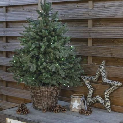 Светодиодная уличная рождественская гирлянда 100xLED/10 м IP44 зеленый