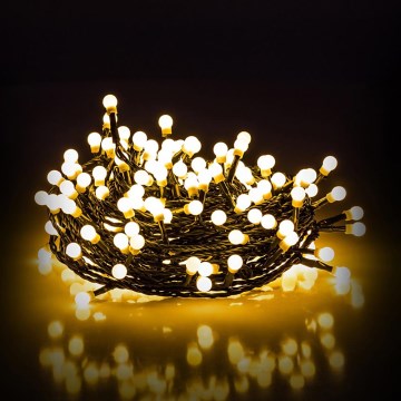 Светодиодная уличная рождественская гирлянда 100xLED/8 режимов 15м IP44 теплый белый