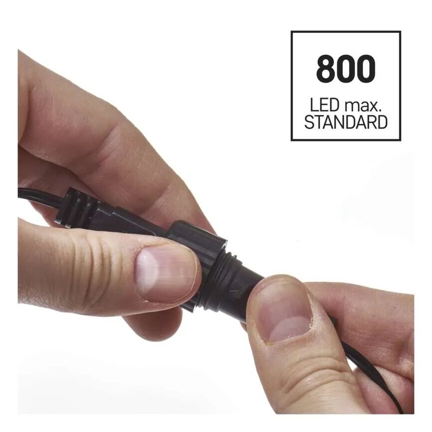 Светодиодная уличная рождественская гирлянда 160xLED/2x1,5 м IP44 холодный белый