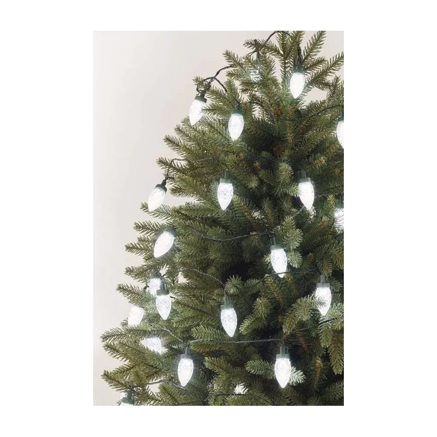 Светодиодная уличная рождественская гирлянда 50xLED/8 режимов 14,8 м IP44 холодный белый