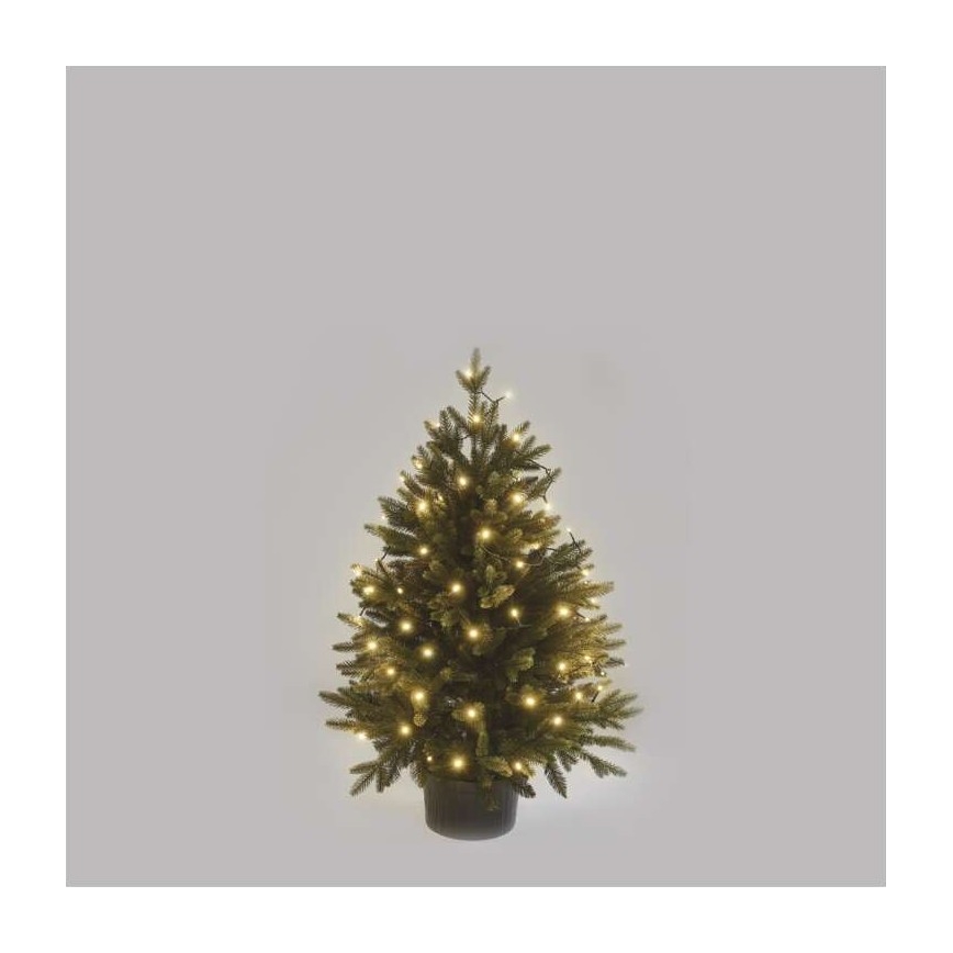 Светодиодная уличная рождественская гирлянда 80xLED/3xAA 6,1 м IP44 теплый белый