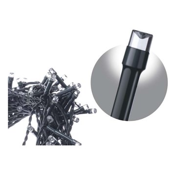 Светодиодная уличная рождественская гирлянда CHAIN 180xLED/8 режимов 8 м IP44 холодный белый