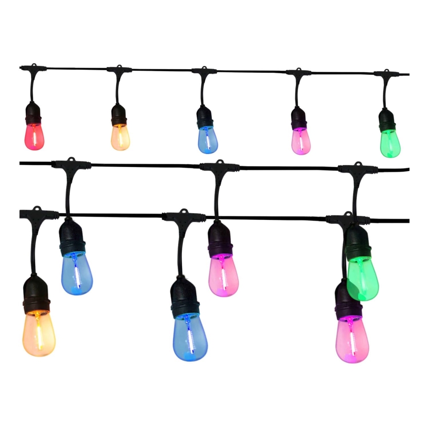Светодиодная уличная декоративная гирлянда PARTY NEON 7,6 м 10xE27/0,6W/36V IP44