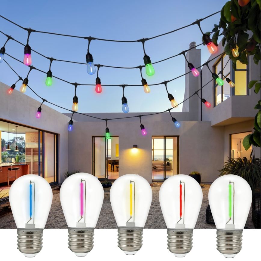 Светодиодная уличная декоративная гирлянда PARTY NEON 7,6 м 10xE27/0,6W/36V IP44