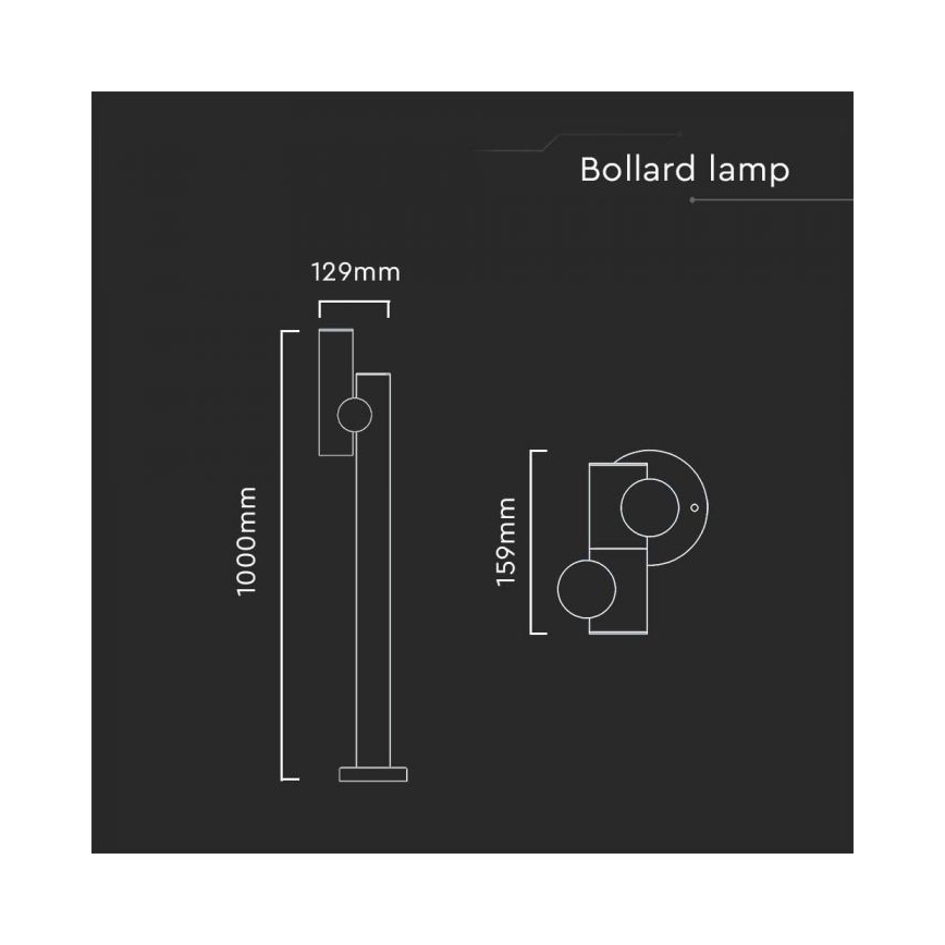 Светодиодная уличная гибкая лампа LED/4W/230V 4000K IP44 100 см белый