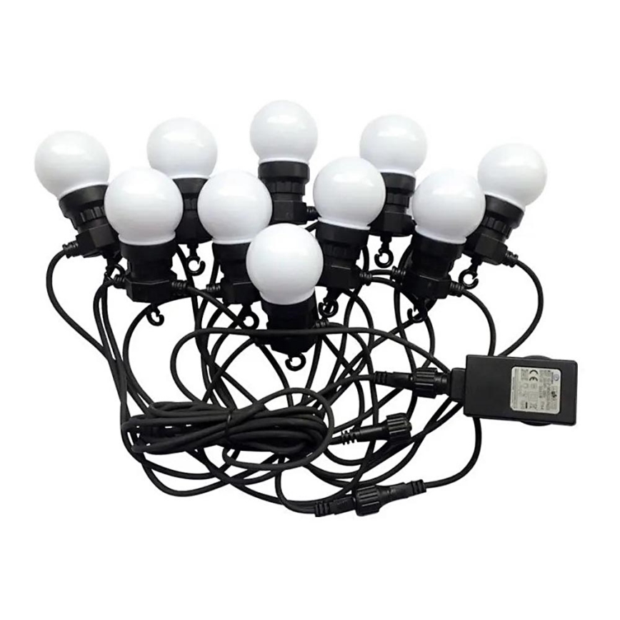 Светодиодная уличная гирлянда STRING 5 м 10xLED/0,5W/230V IP44 3000K