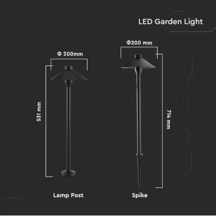 Светодиодная уличная лампа GARDEN LED/7W/230V 3000K IP65