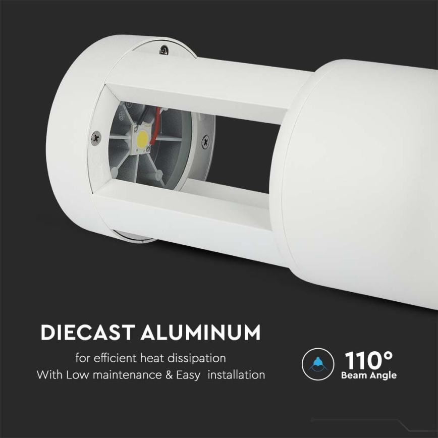 Светодиодная уличная лампа LED/10W/230V 25cm 6400K IP65 белая