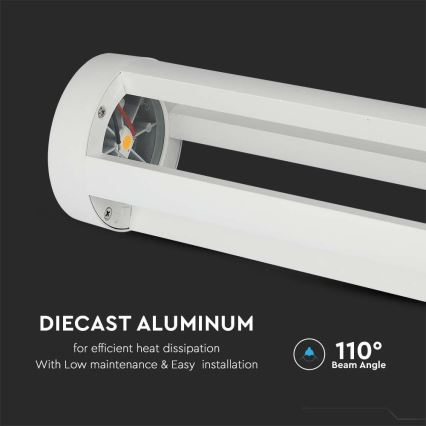 Светодиодная уличная лампа LED/10W/230V 80cm 4000K IP65 белая