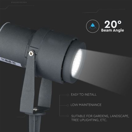 Светодиодная уличная лампа LED/12W/100-240V IP65 3000K серый