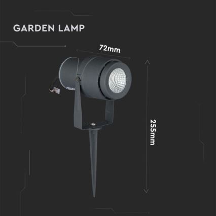Светодиодная уличная лампа LED/12W/100-240V IP65 3000K серый