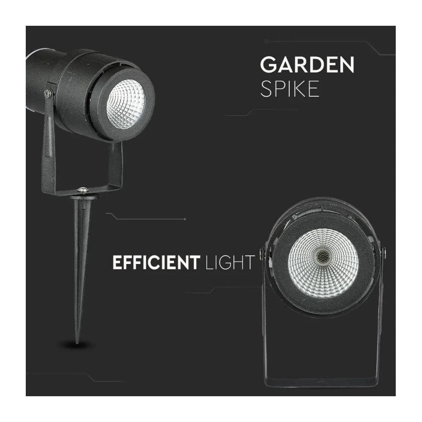 Светодиодная уличная лампа LED/12W/230V 3000K черная IP65