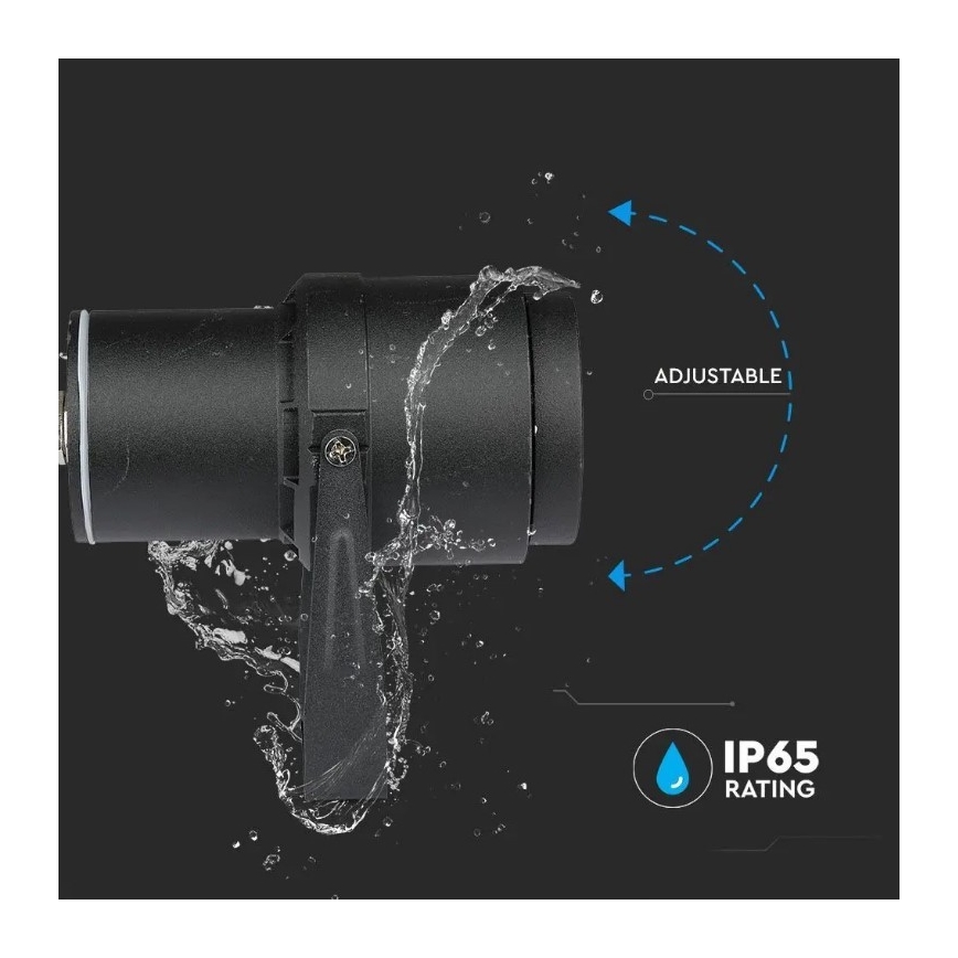 Светодиодная уличная лампа LED/12W/230V 3000K черная IP65