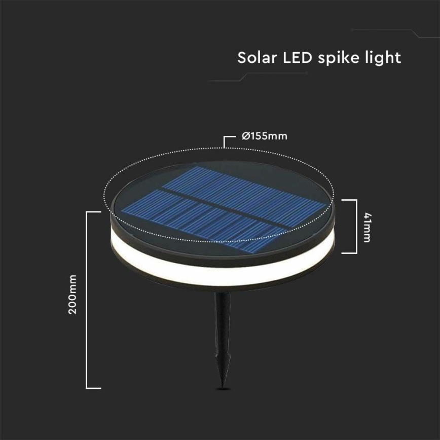 Светодиодная уличная лампа на солнечной батарее LED/1,8W/3,7V IP54 3000K 1800 mAh