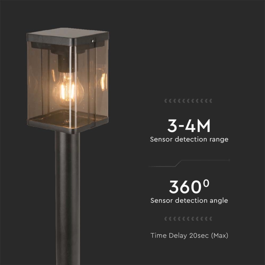 Светодиодная уличная лампа на солнечной батарее LED/2,5W/3,7V 3000K IP54 черный
