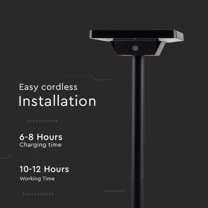 Светодиодная уличная лампа на солнечной батарее 2в1 LED/2W/3,7V IP65 3000/4000/6500K 2600 mAh