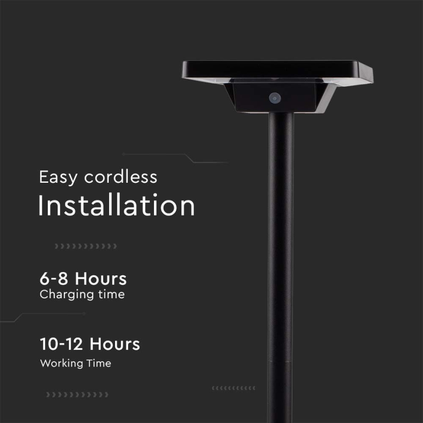 Светодиодная уличная лампа на солнечной батарее 2в1 LED/2W/3,7V IP65 3000/4000/6500K 2600 mAh