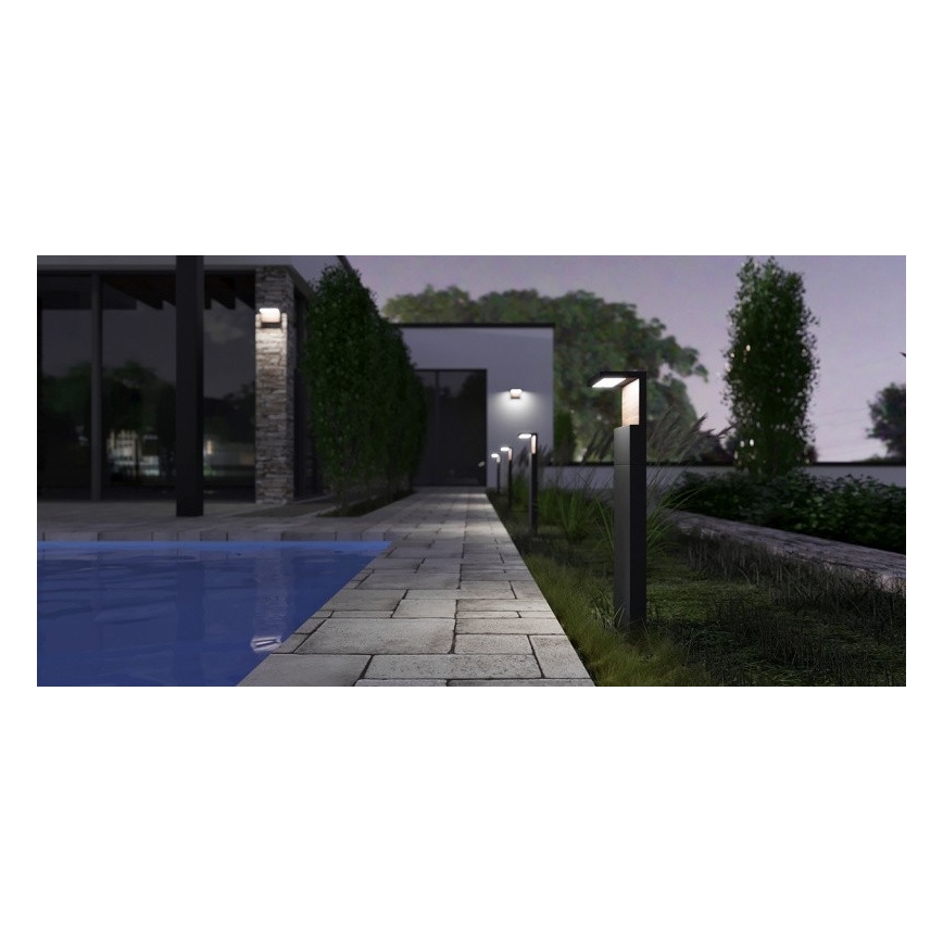 Светодиодная уличная лампа NATURA LED/12W/230V 4000K 60 см IP65 коричневый/антрацит