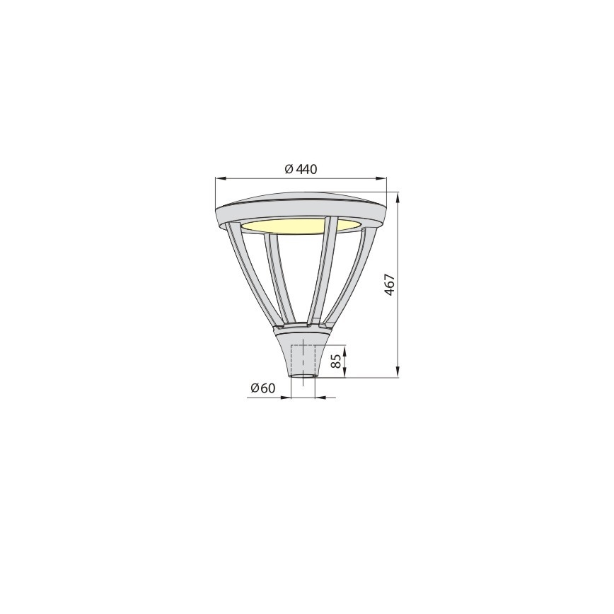 Светодиодная уличная лампа PARK PLUS LED/60W/230V 4000K