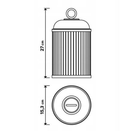 Светодиодная уличная лампа с регулированием яркости CANARI LED/2W/5V IP44