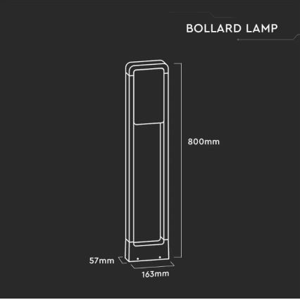 Светодиодная уличная лампа SAMSUNG CHIP LED/10W/230V 3000K IP65 черная