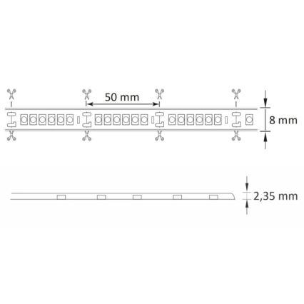 Светодиодная уличная лента 3 м LED/23W/24V/230V 4000K IP65