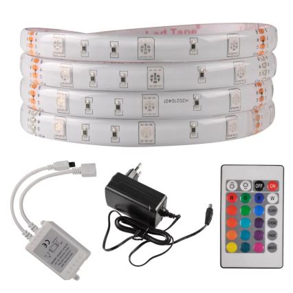 Светодиодная уличная RGB-лента с регулированием яркости 5м LED/14W/12V IP65 + пульт ДУ