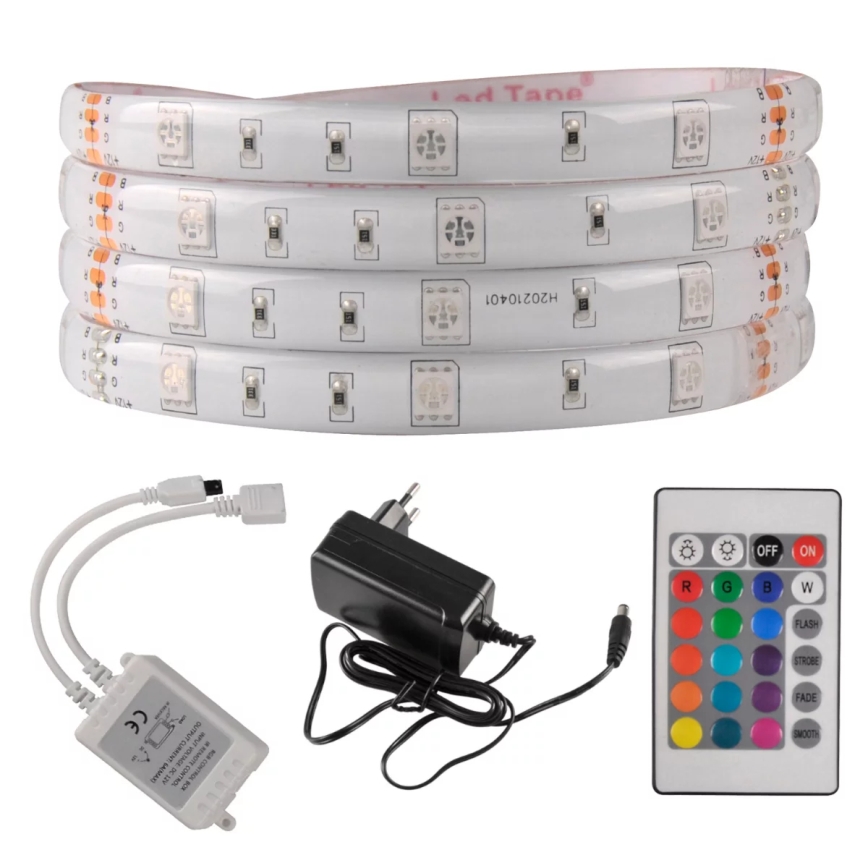 Светодиодная уличная RGB-лента с регулированием яркости 5м LED/14W/12V IP65 + пульт ДУ